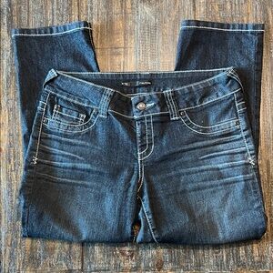 Maurices Dark Blue Cropped Jeans